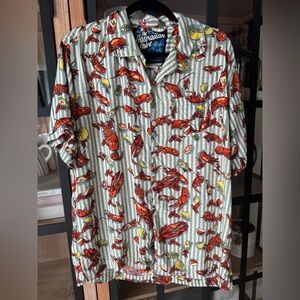 Rowdy Gentleman Crawfish boil shirt button down hawaiian short sleeve lobster